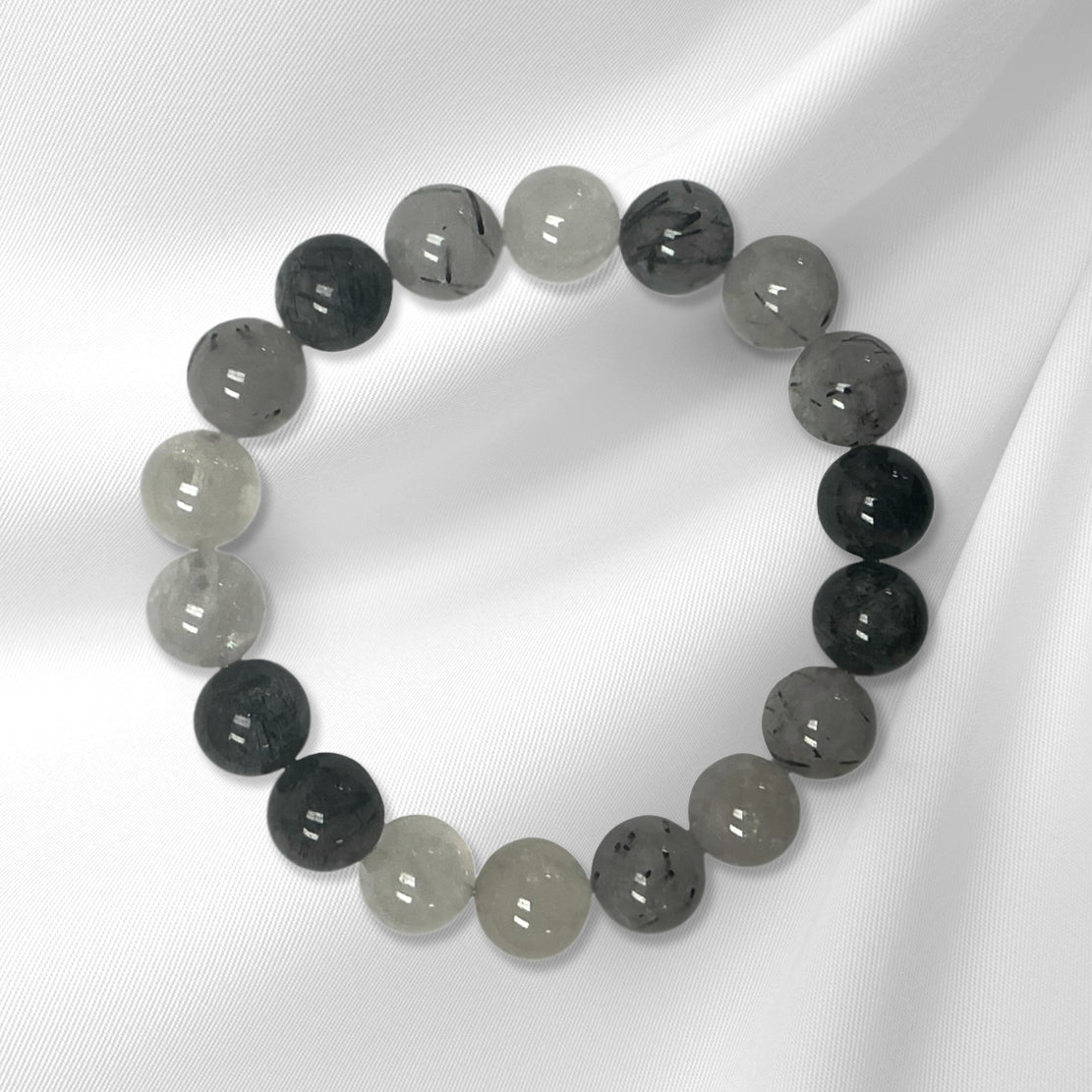 Black Rutilated Quartz Quantum Bracelet-3