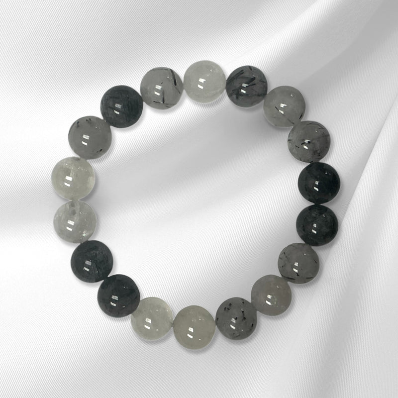 Black Rutilated Quartz Quantum Bracelet-3