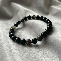 Black Banded Agate Quantum Bracelet-1