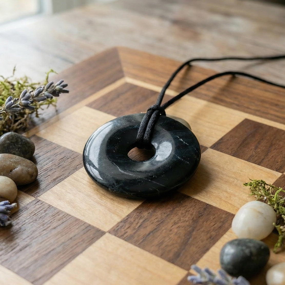 Black Obsidian Quantum Medallion