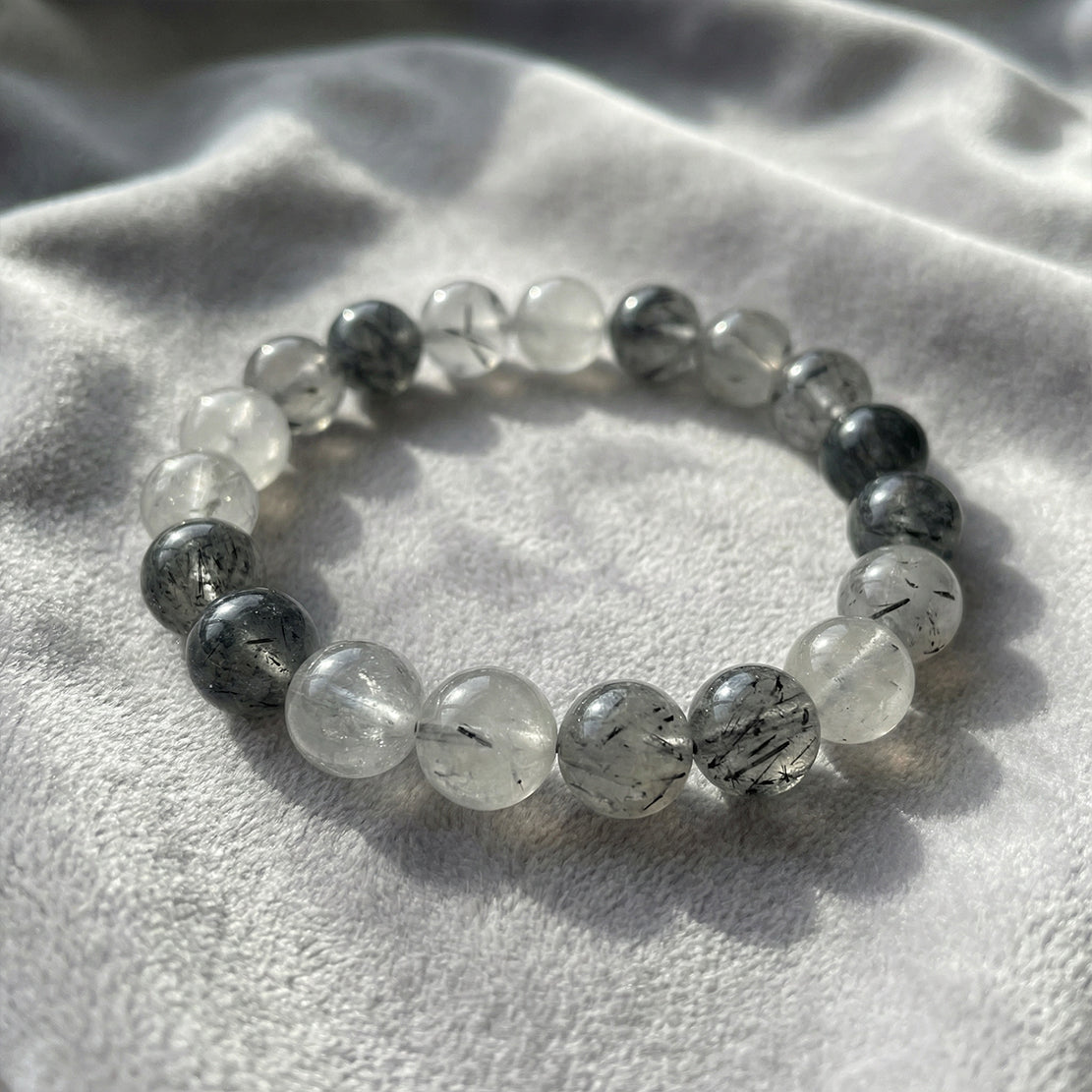 Black Rutilated Quartz Quantum Bracelet-1