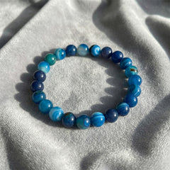 Blue Banded Agate Quantum Bracelet-1