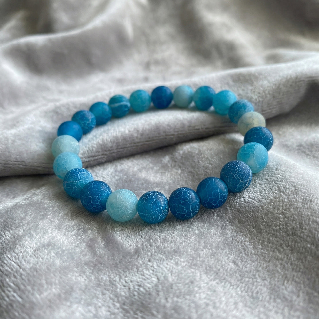Blue Weathered Agate Quantum Bracelet
