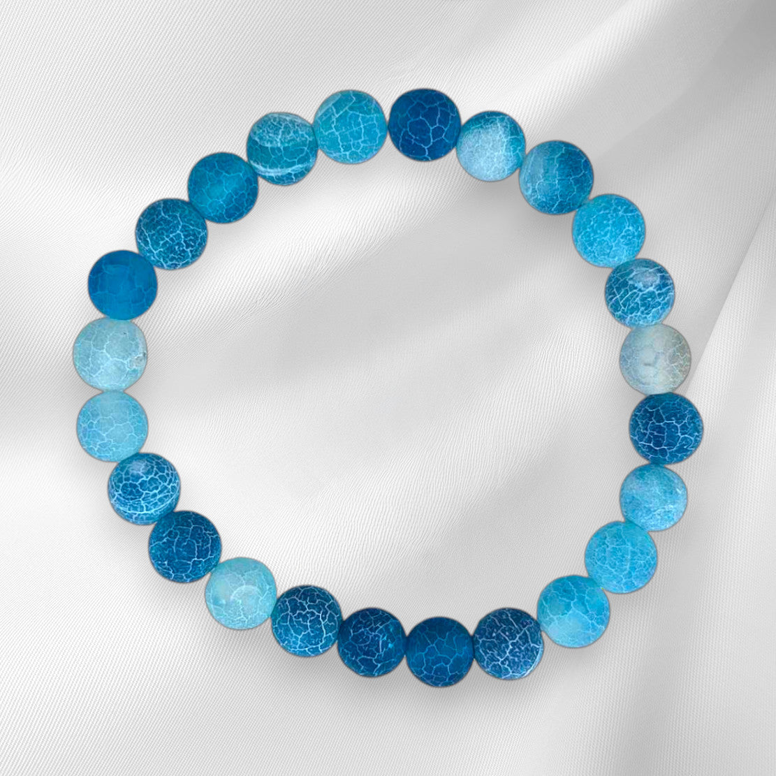 Blue Weathered Agate Quantum Bracelet-3