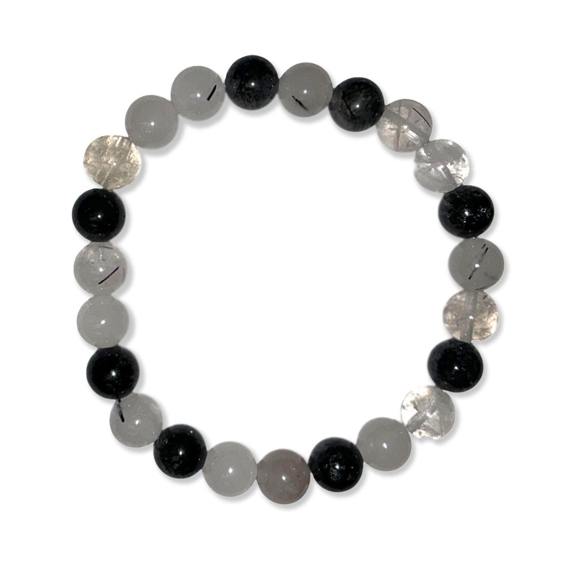 Black Rutilated Quartz Quantum Bracelet
