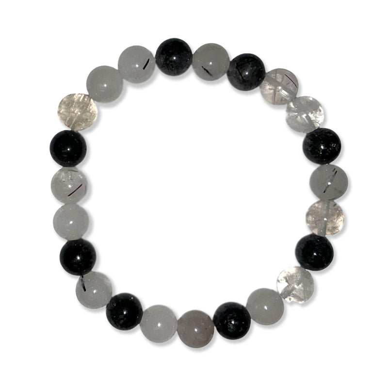 Black Rutilated Quartz Quantum Bracelet-2